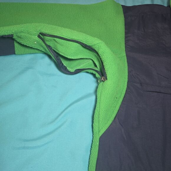 The North Face Denali Fleece Jacket Polartec Green Navy Men’s Large Retro Rare - Picture 8 of 10